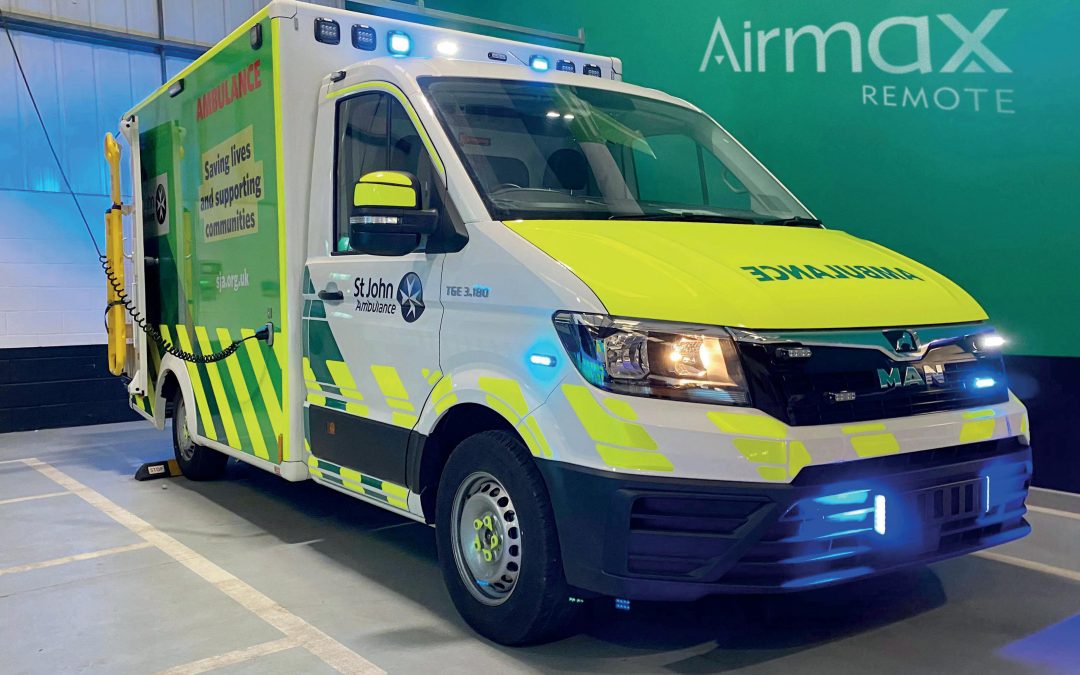 Airmax Remote appointed by St John Ambulance as exclusive provider of telematics solutions across their blue light fleet of 550 vehicles
